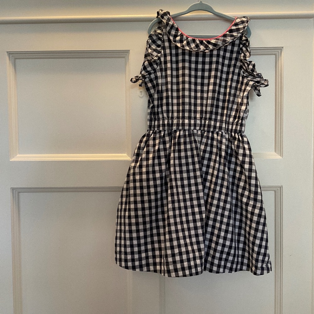 Cute black and white gingham dress. J.Crew Crewcuts size 8